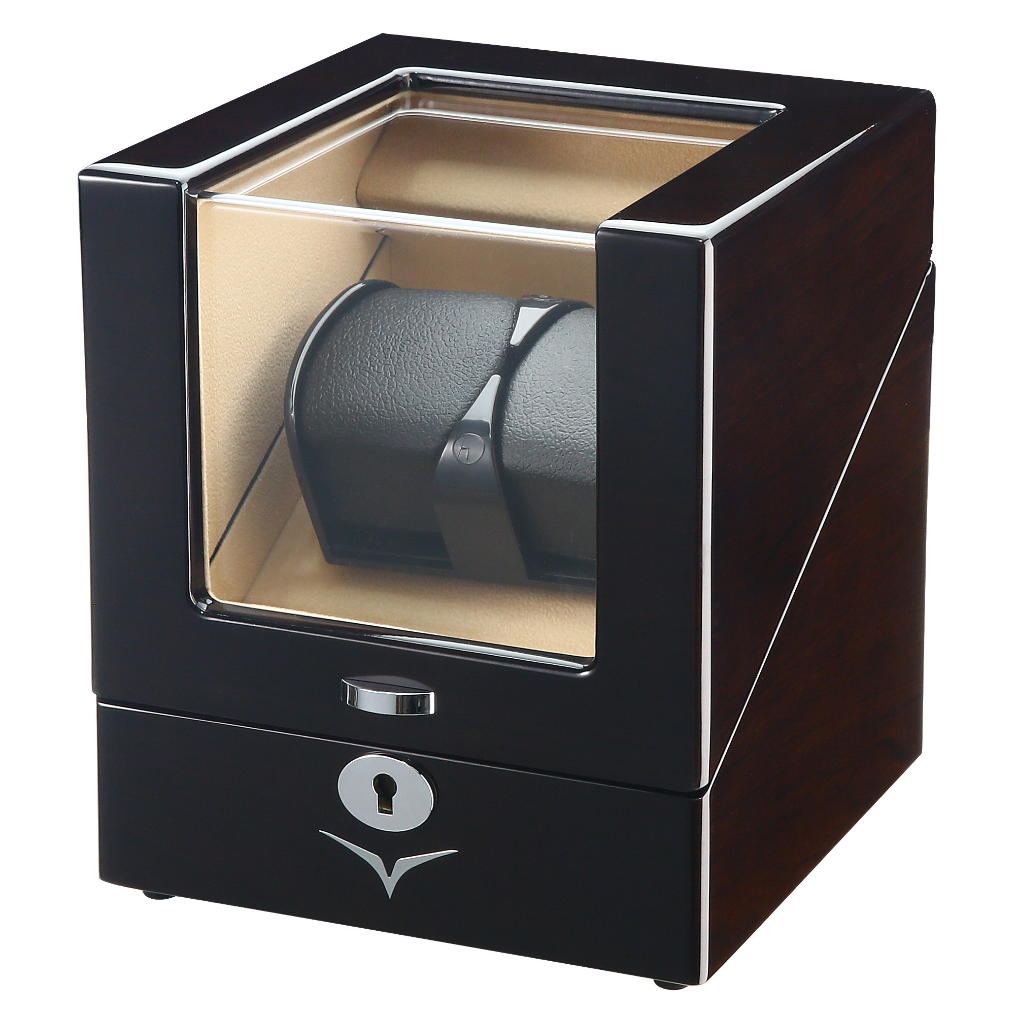 Seconds - Lindeman Mahogany Watch Winder Box for 2 Watches (Single Rotor) (D)