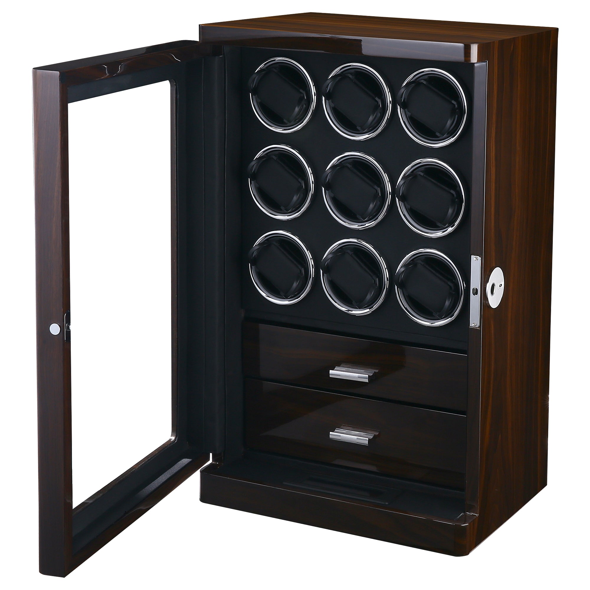 Seconds - Esperance Watch Winder for 9 Watches with Fingerprint Lock and Drawer