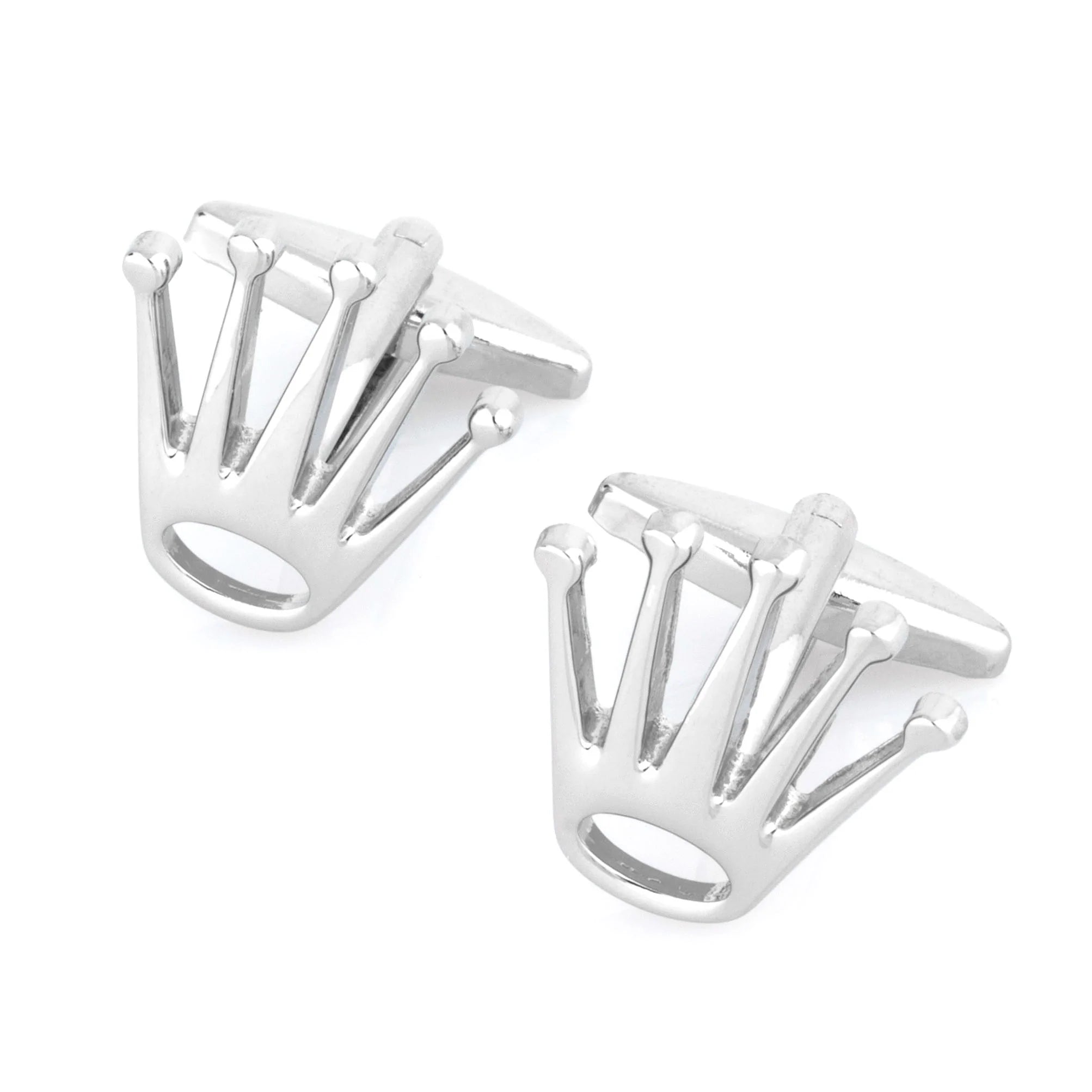 Swiss Crown Silver Cufflinks