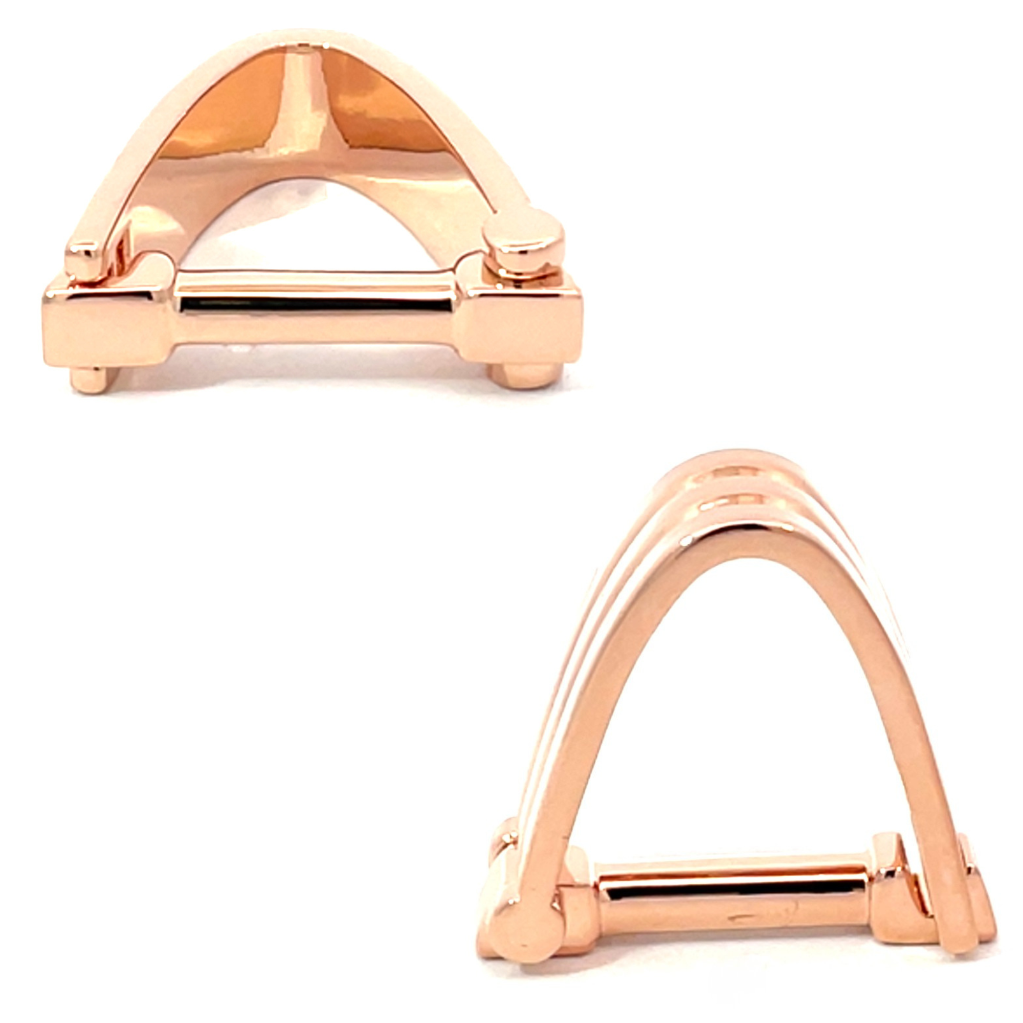 Wrap Around Rose Gold Groove Cufflinks