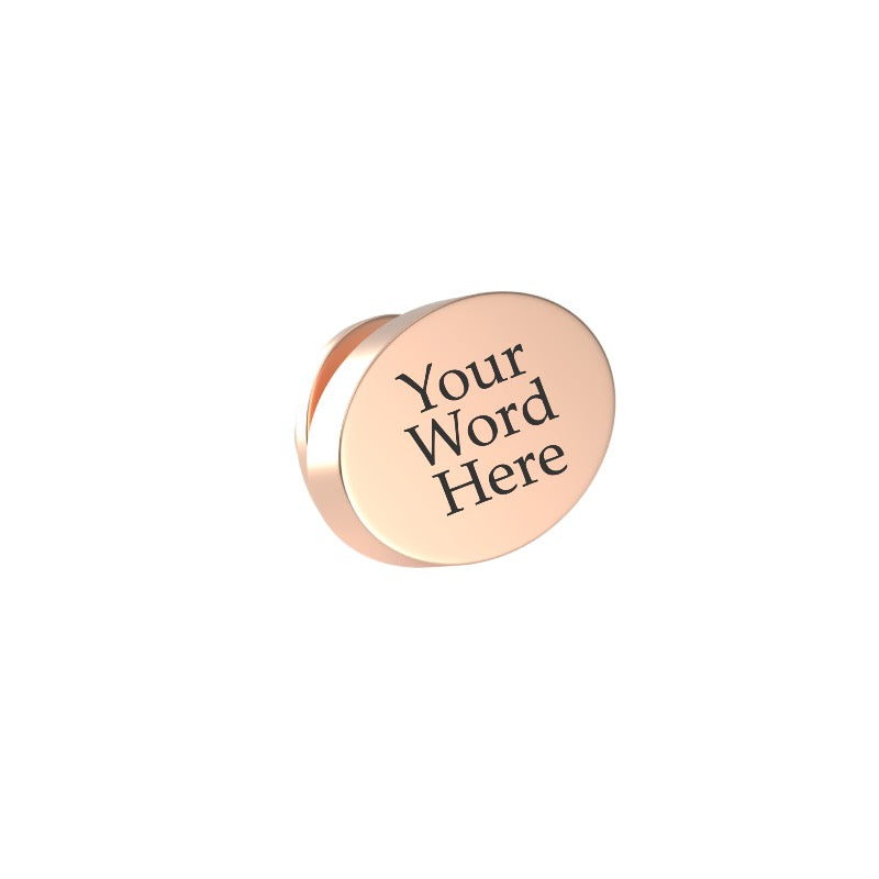 Custom Word Engraved Oval Lapel Pin