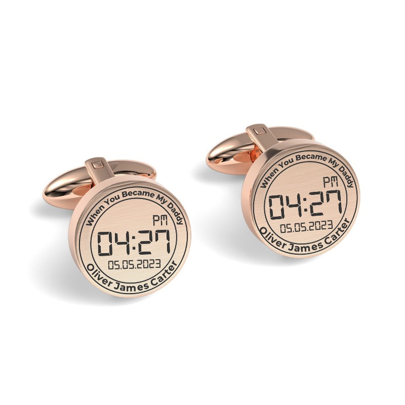 When You Became My Daddy Engraved Cufflinks