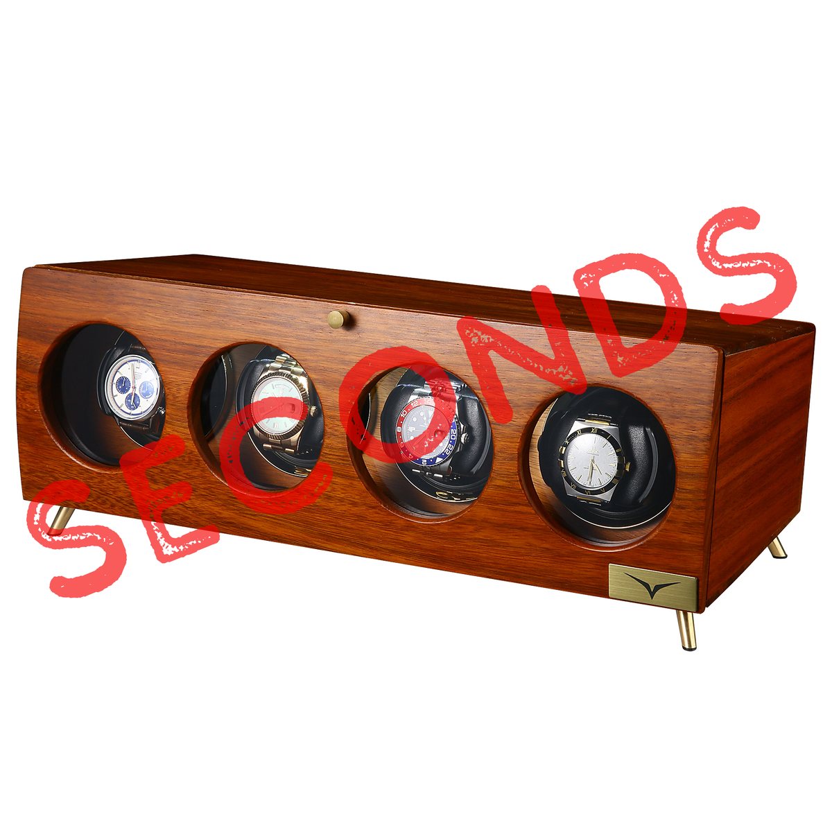 Seconds - Darwin Wooden Watch Winder for 4 Watches