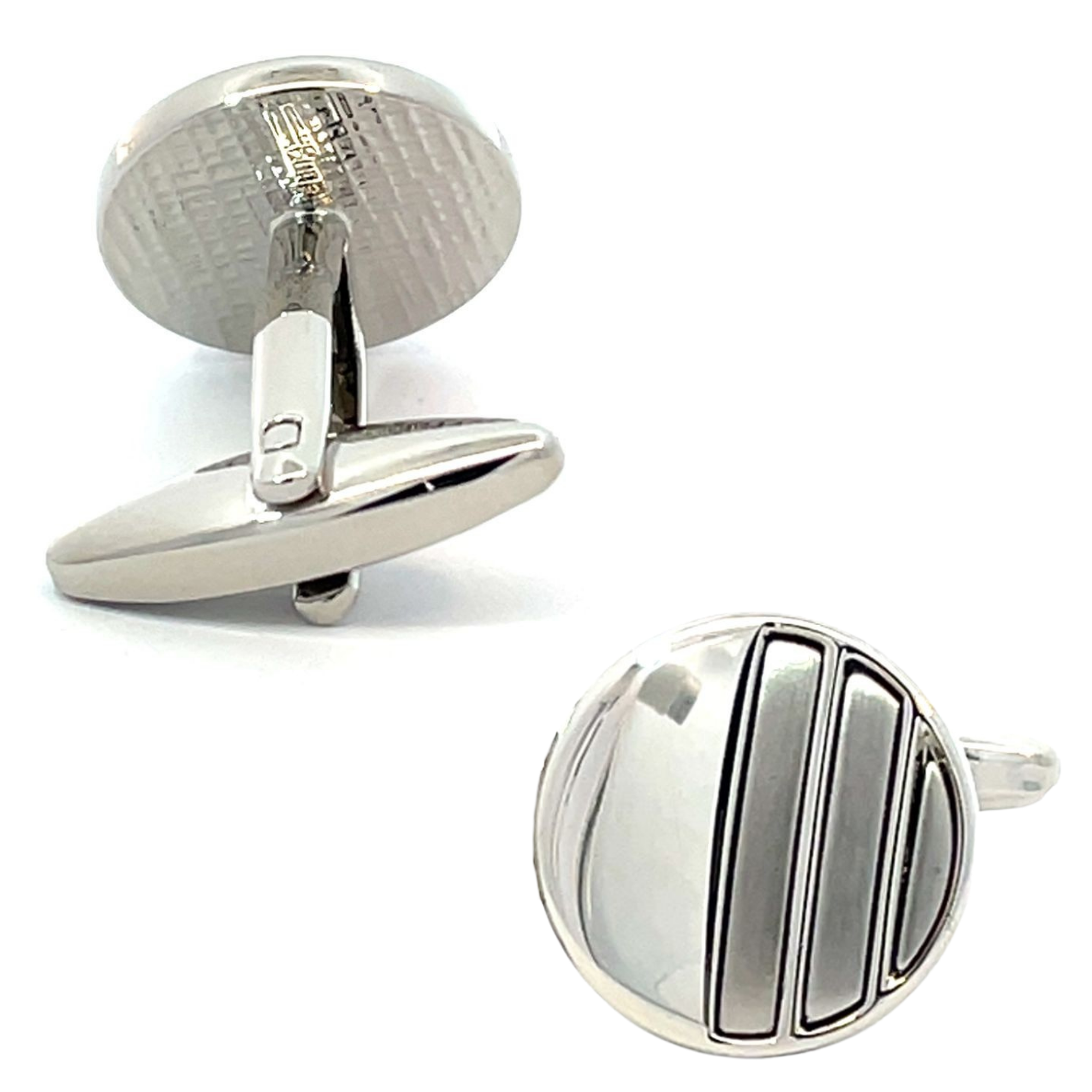 Three Bar Button Cufflinks