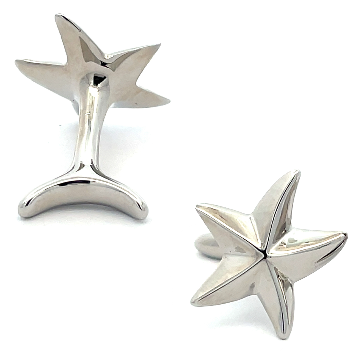 Silver Starfish Cufflinks