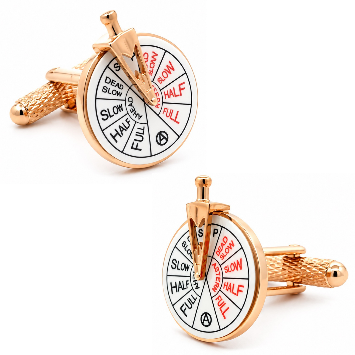 Ships Telegraph in Rose gold cufflinks