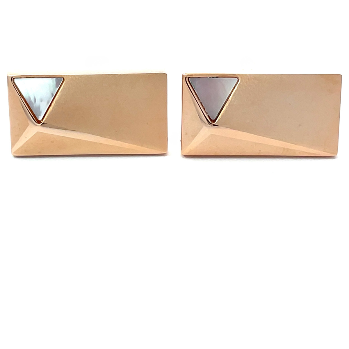 Rose Gold Peak with Mother of Pearl Cufflinks