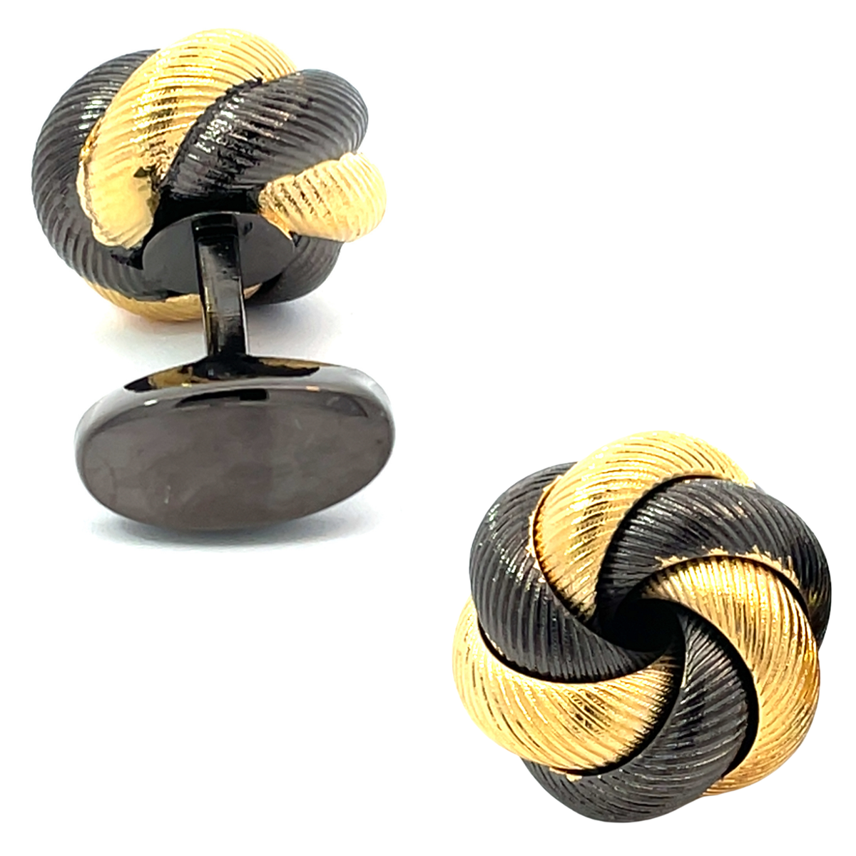 Gunmetal with Gold Knots Cufflinks