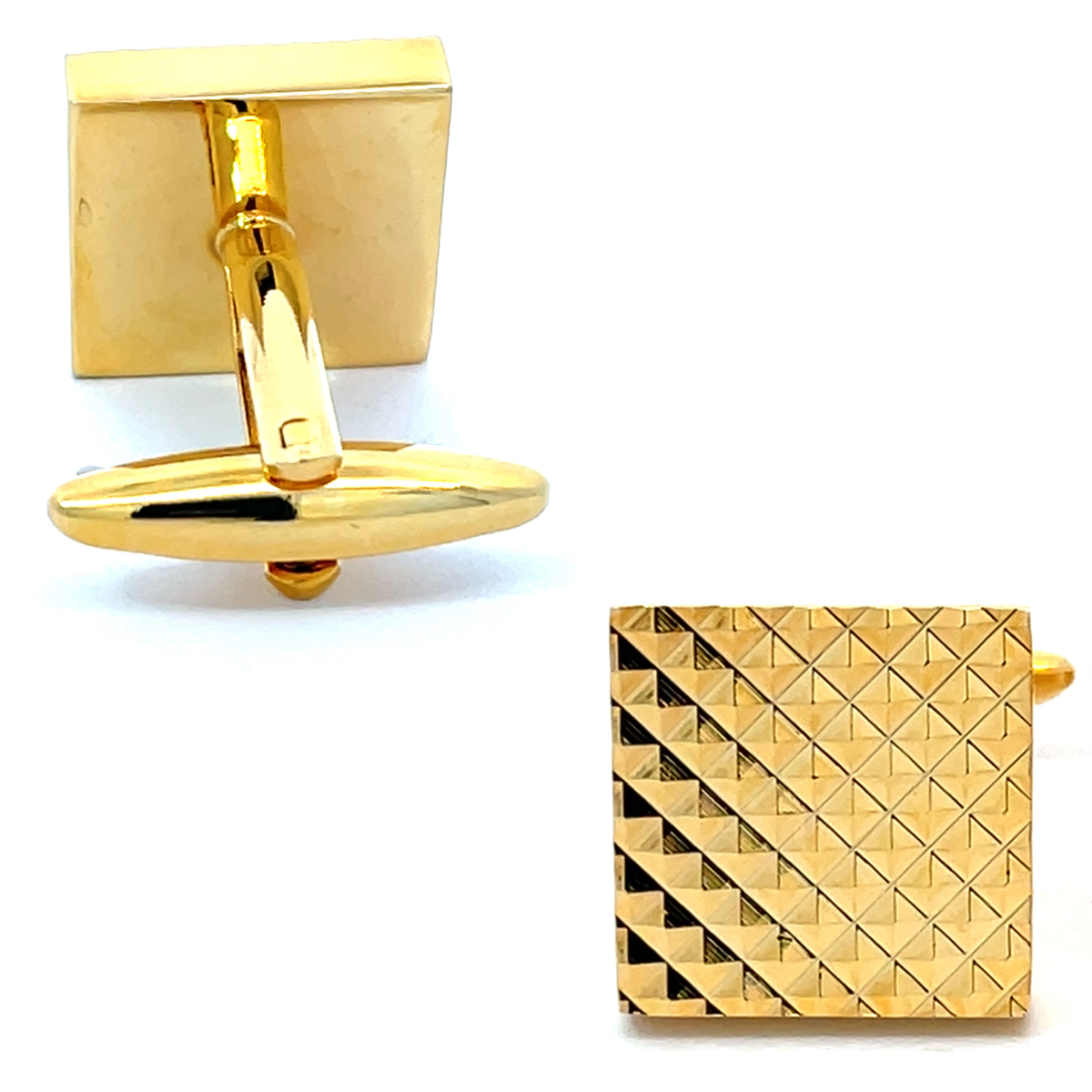 Textured Gold Square Cufflinks
