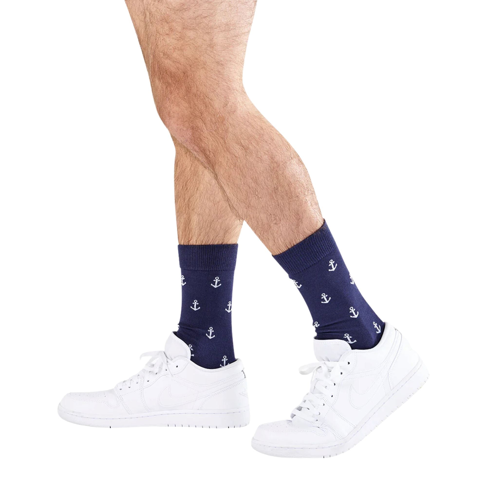 Mens Anchors Bamboo Sock Socks Bamboozld