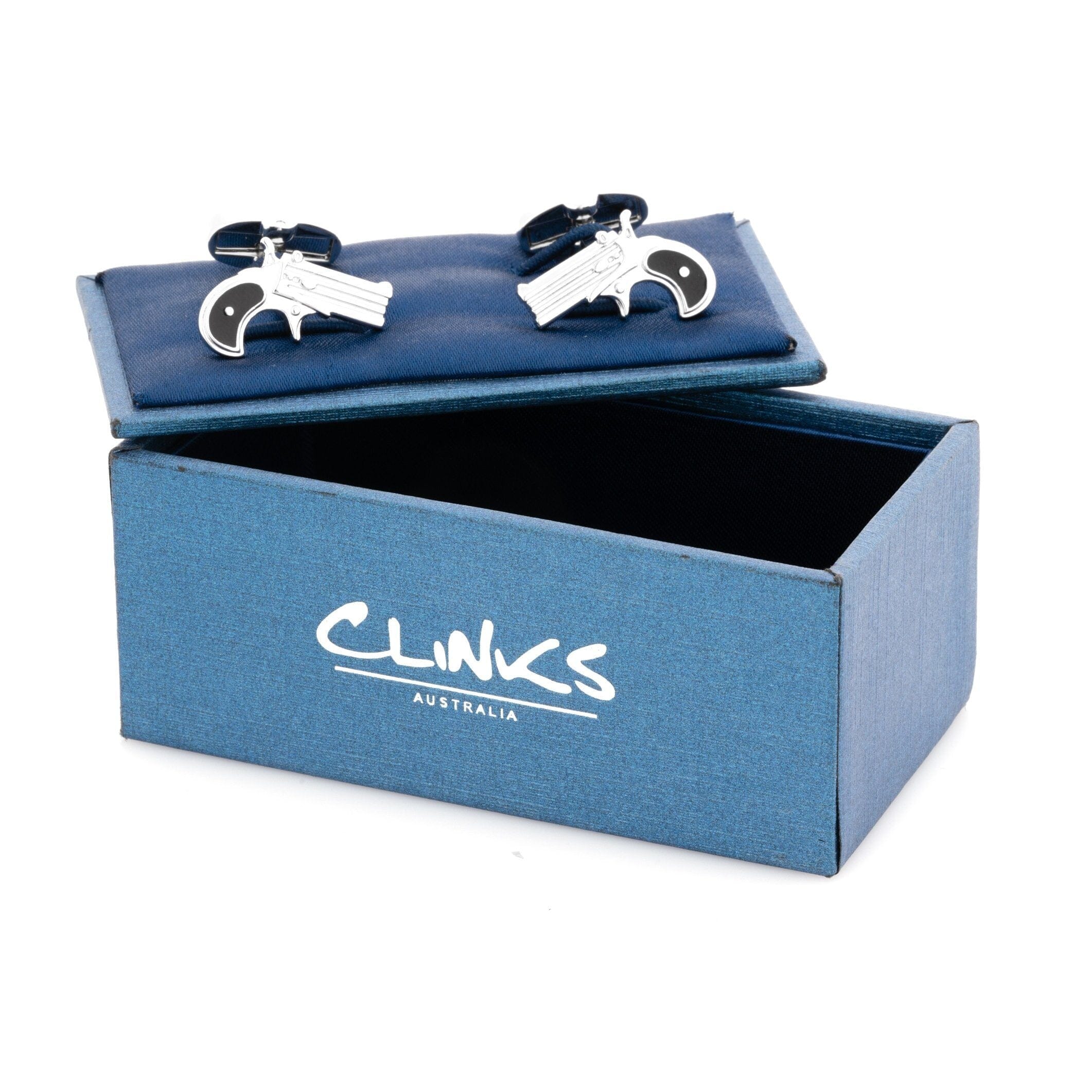 Silver Hand Gun Cufflinks Novelty Cufflinks Clinks Australia