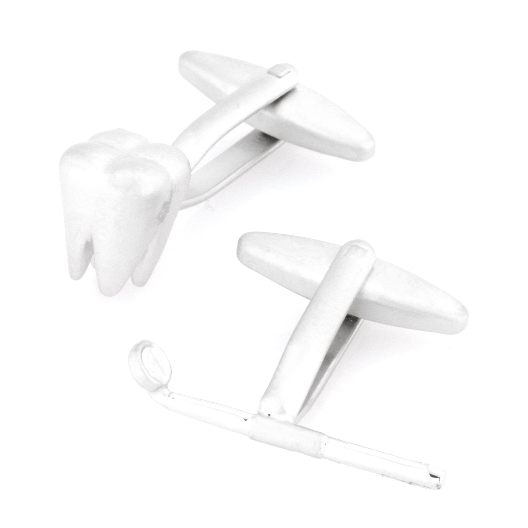Dentist Tooth and Mirror Cufflinks Novelty Cufflinks Clinks Australia Dentist Tooth and Mirror Cufflinks