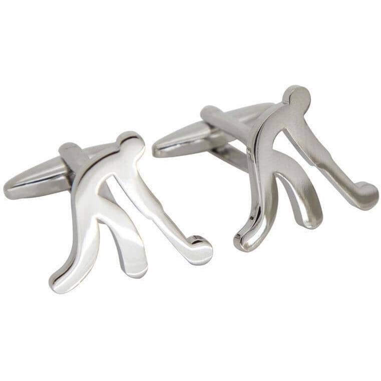 Field Hockey Silhouette Cufflinks Silver Novelty Cufflinks Clinks Australia Field Hockey Silhouette Cufflinks Silver