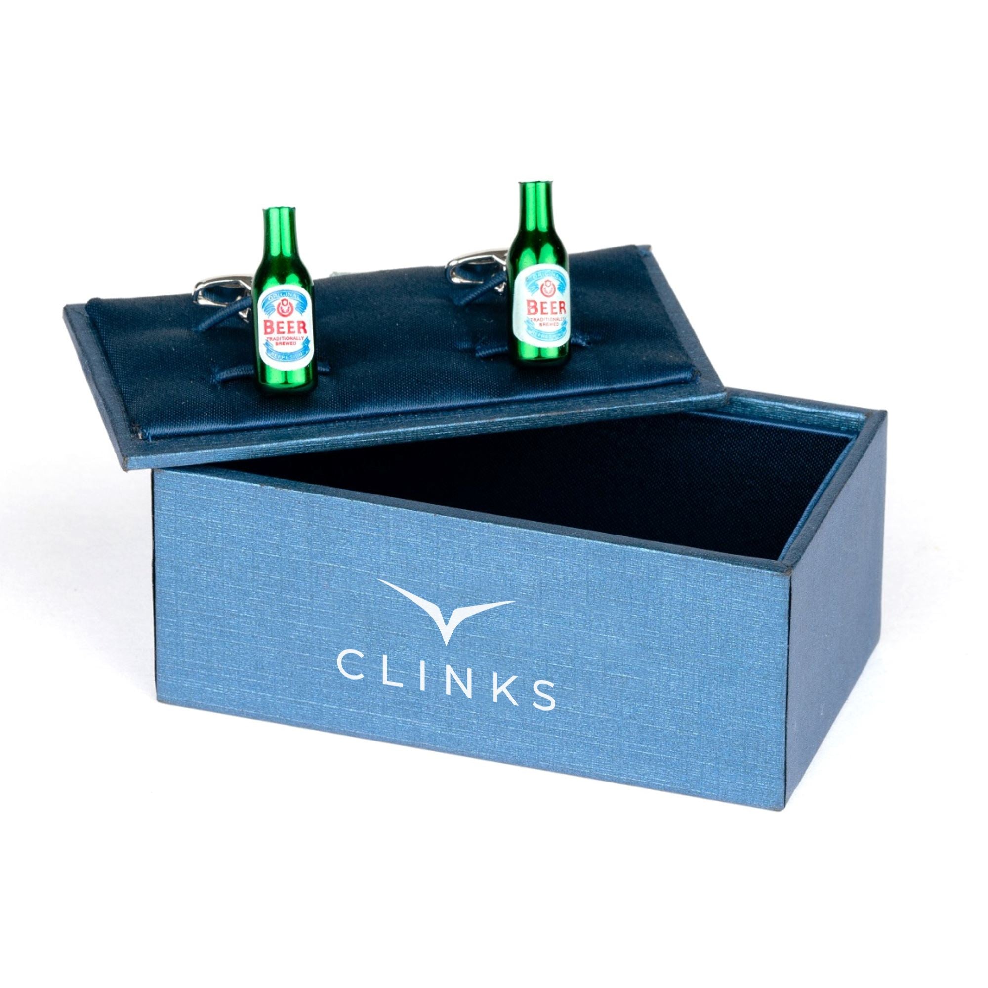 Italian Style Green Beer Bottle Cufflinks Novelty Cufflinks Clinks Australia