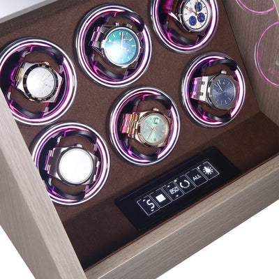 Tweed Watch Winder for 6 Watches