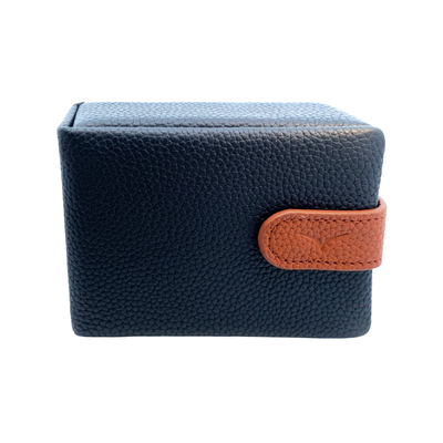 Leather Cufflink Wallet - Blue