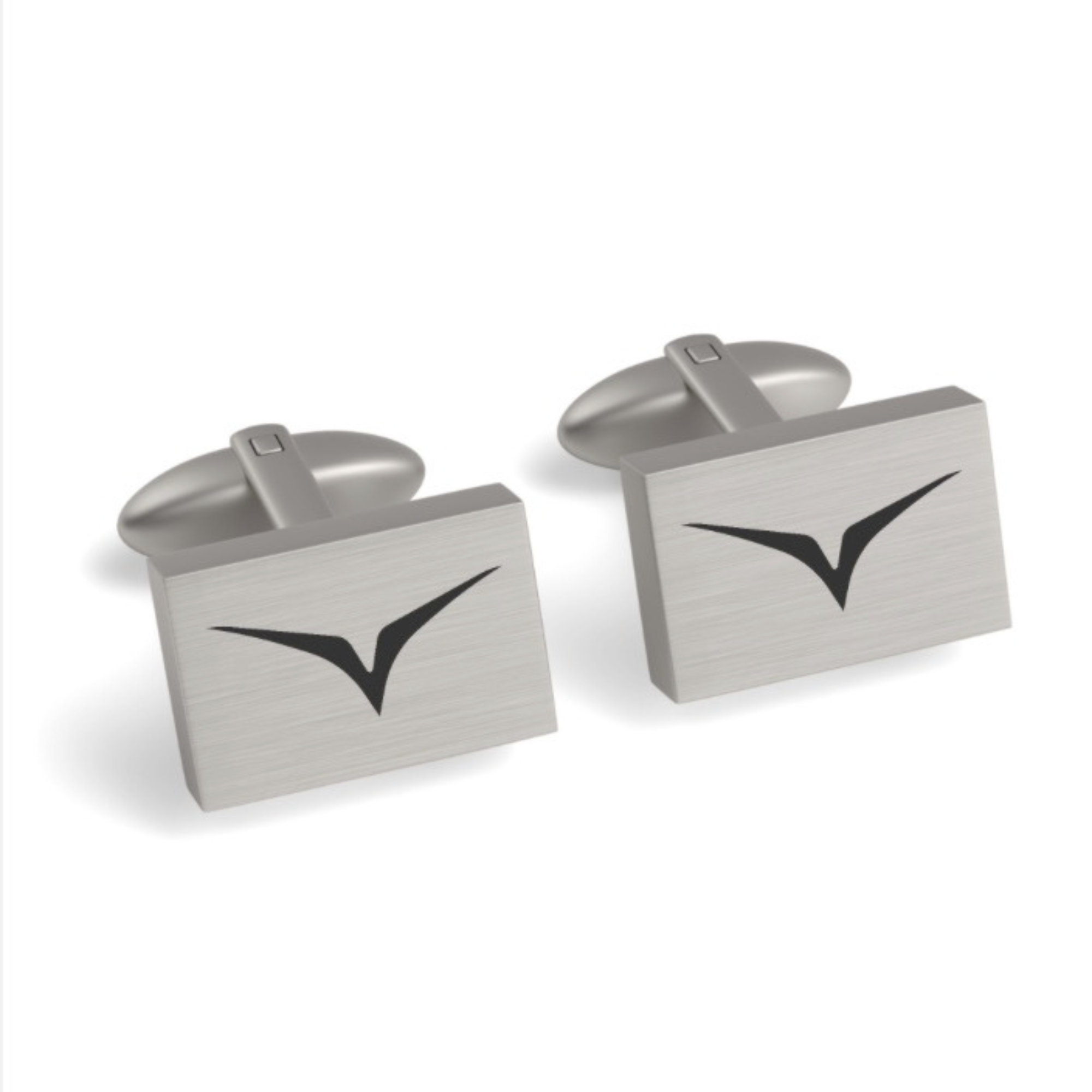 Custom Logo Engraved Rectangle Cufflinks