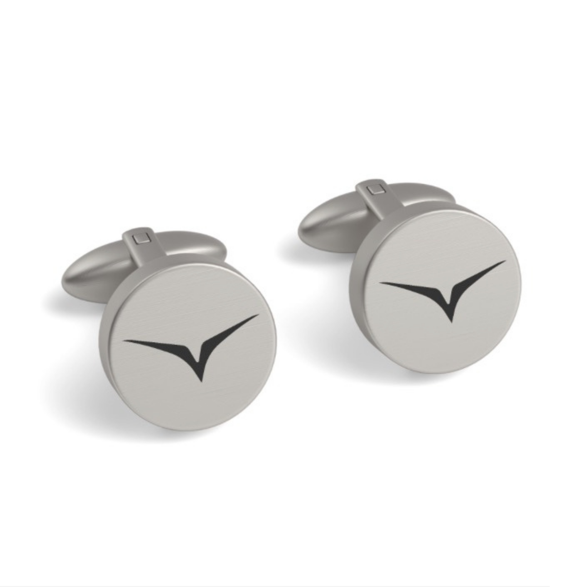 Custom Logo Engraved Round Cufflinks
