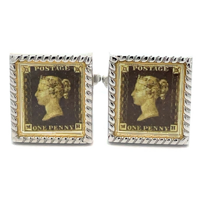 Penny Black Stamp Cufflinks