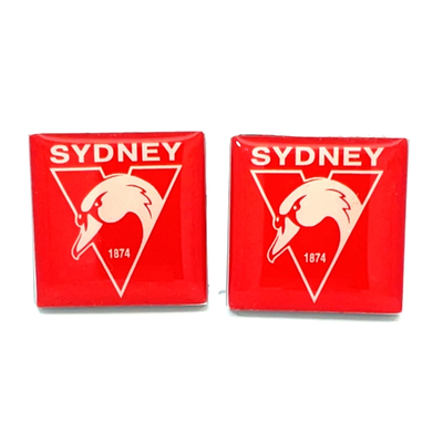 Colour Sydney Swans FC AFL Cufflinks