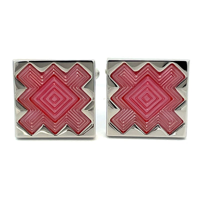 Red Cutout Design Cufflinks