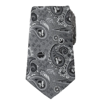 Star Wars Darth Vader Gray Paisley Tie