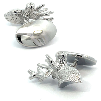 Stag's Head (with chain) Cufflinks
