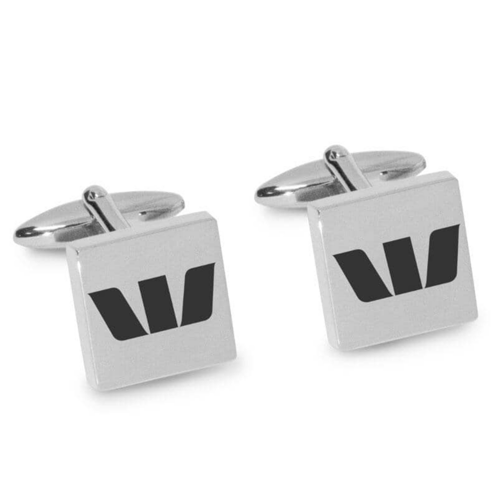 Your Logo Here Engraved Cufflinks in Silver