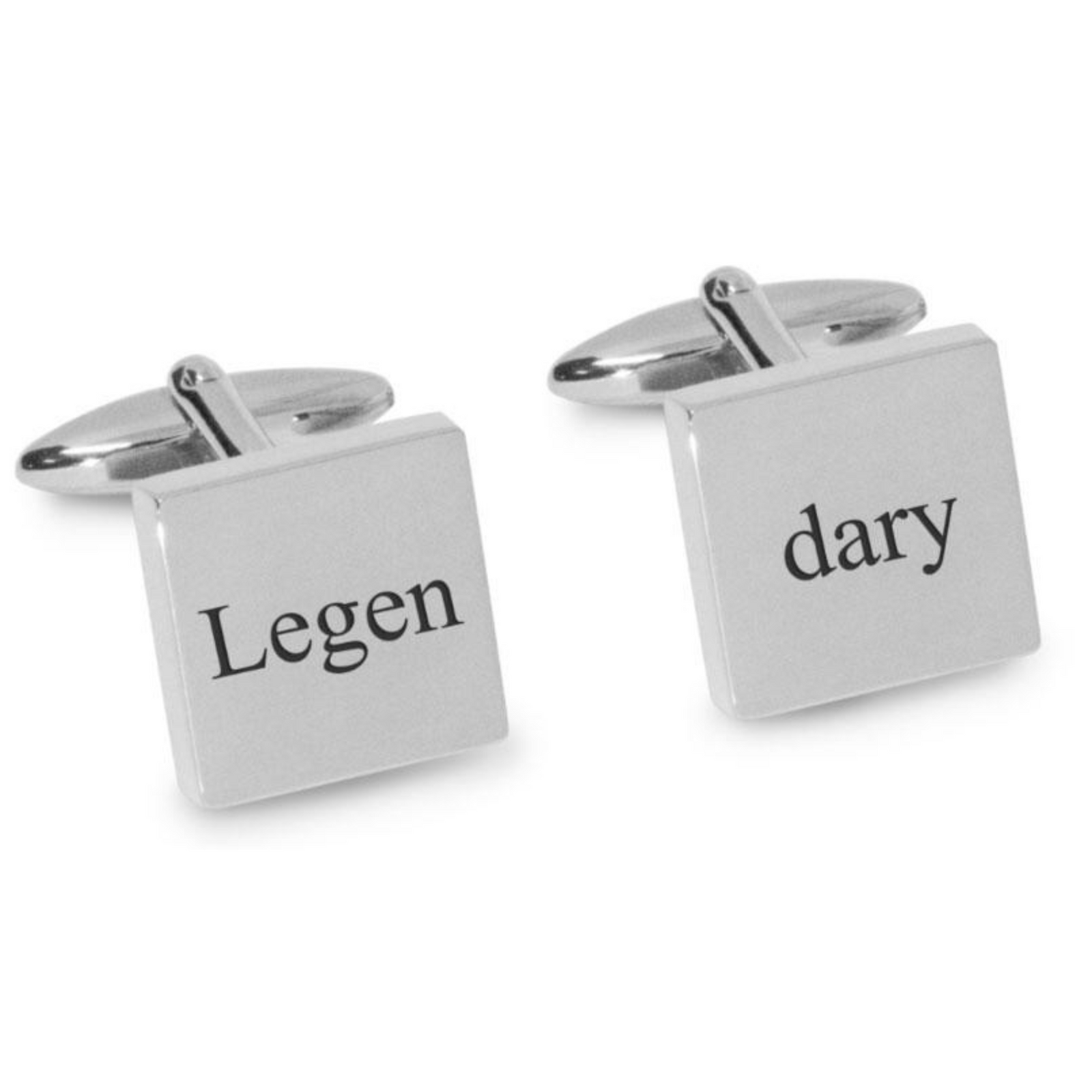 Legendary Engraved Cufflinks in Silver