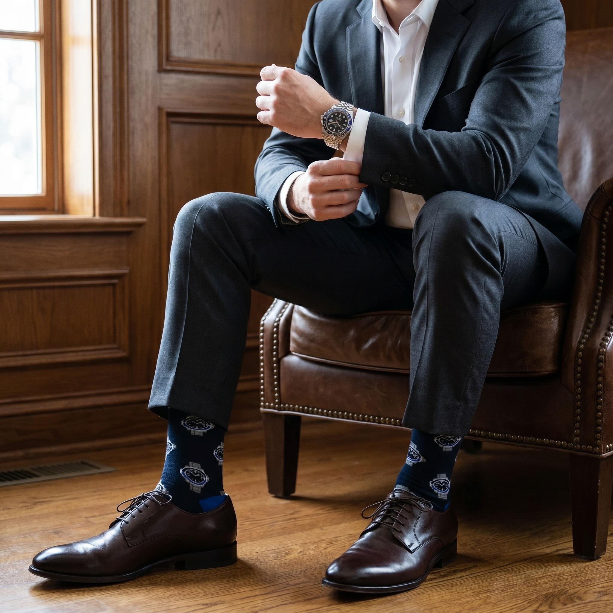 Bat Man Watch Socks by Dapper Roo