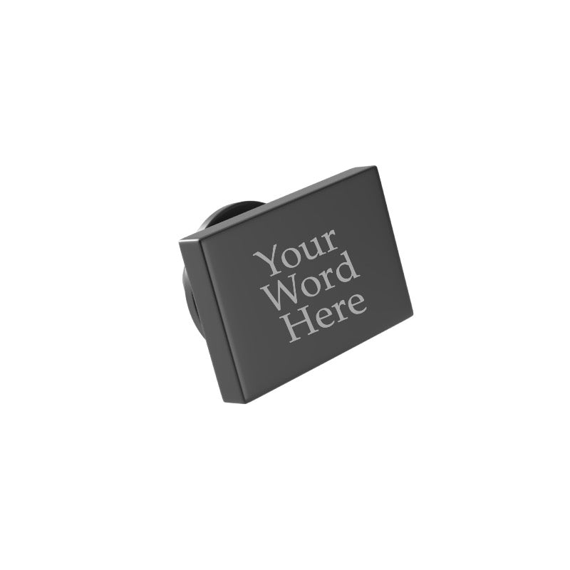 Custom Word Engraved Rectangle Lapel Pin