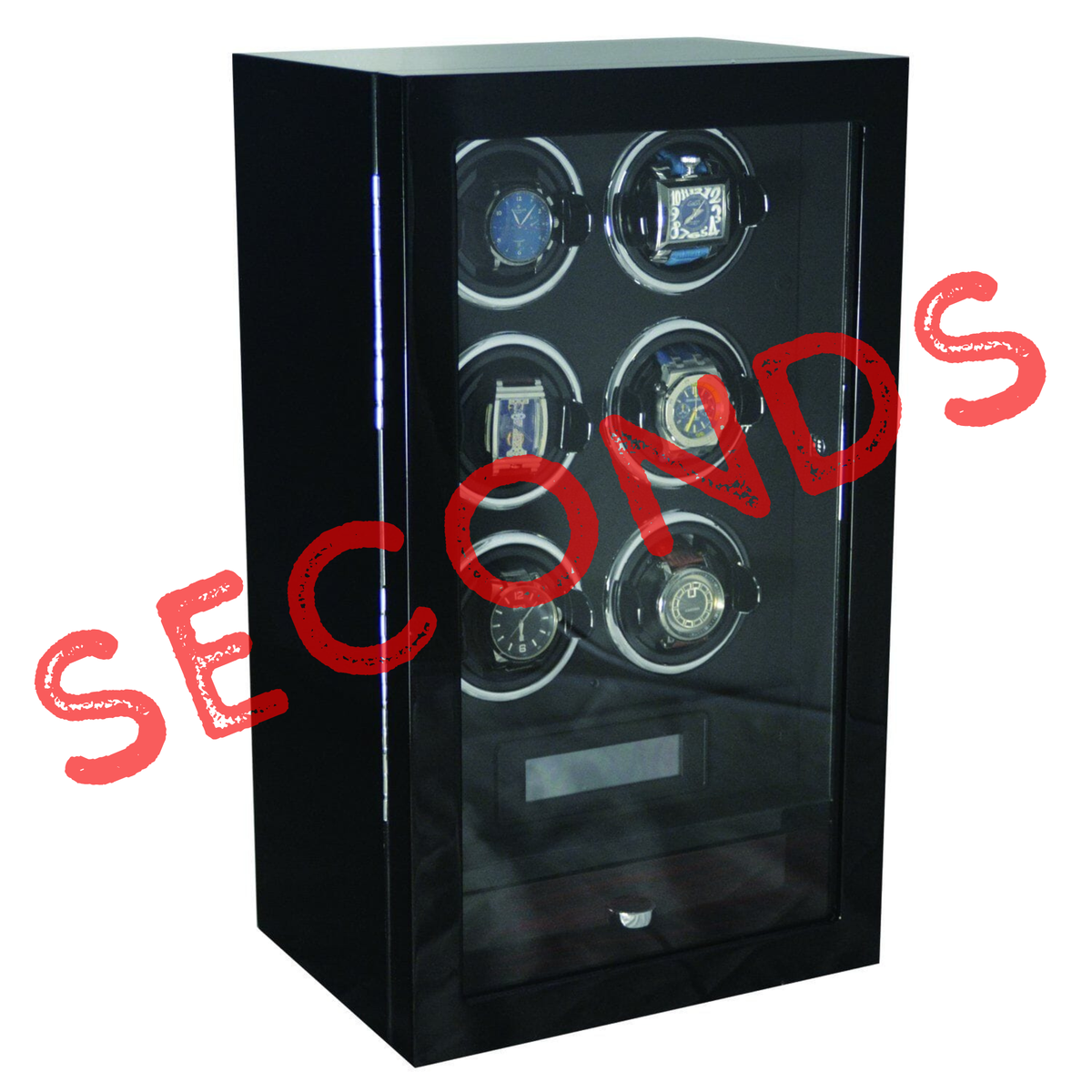 Seconds - Yarra Watch Winder for 6 Watches + Drawer with Fingerprint Lock