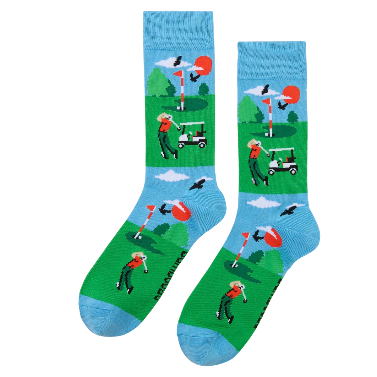 Mens Born To Bogey Bamboo Sock Card
