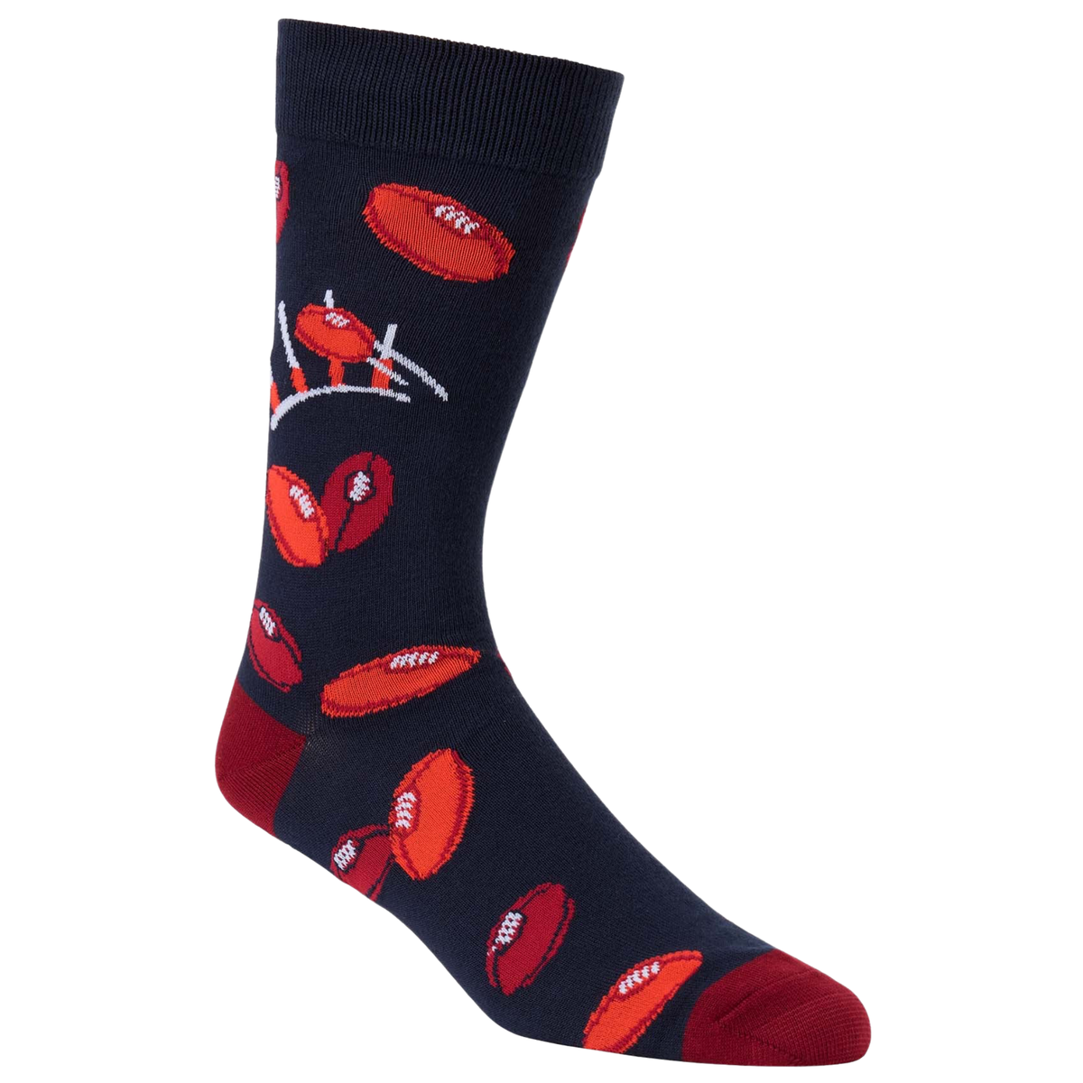 Mens Footy Posts Bamboo Sock