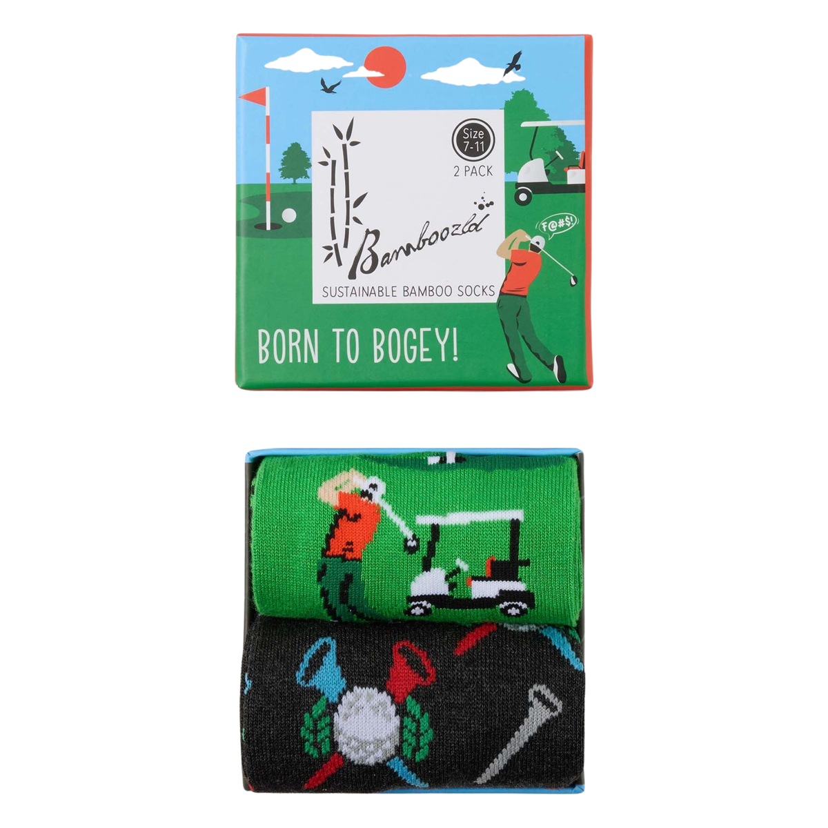Mens Born To Bogey 2pk Gift Box