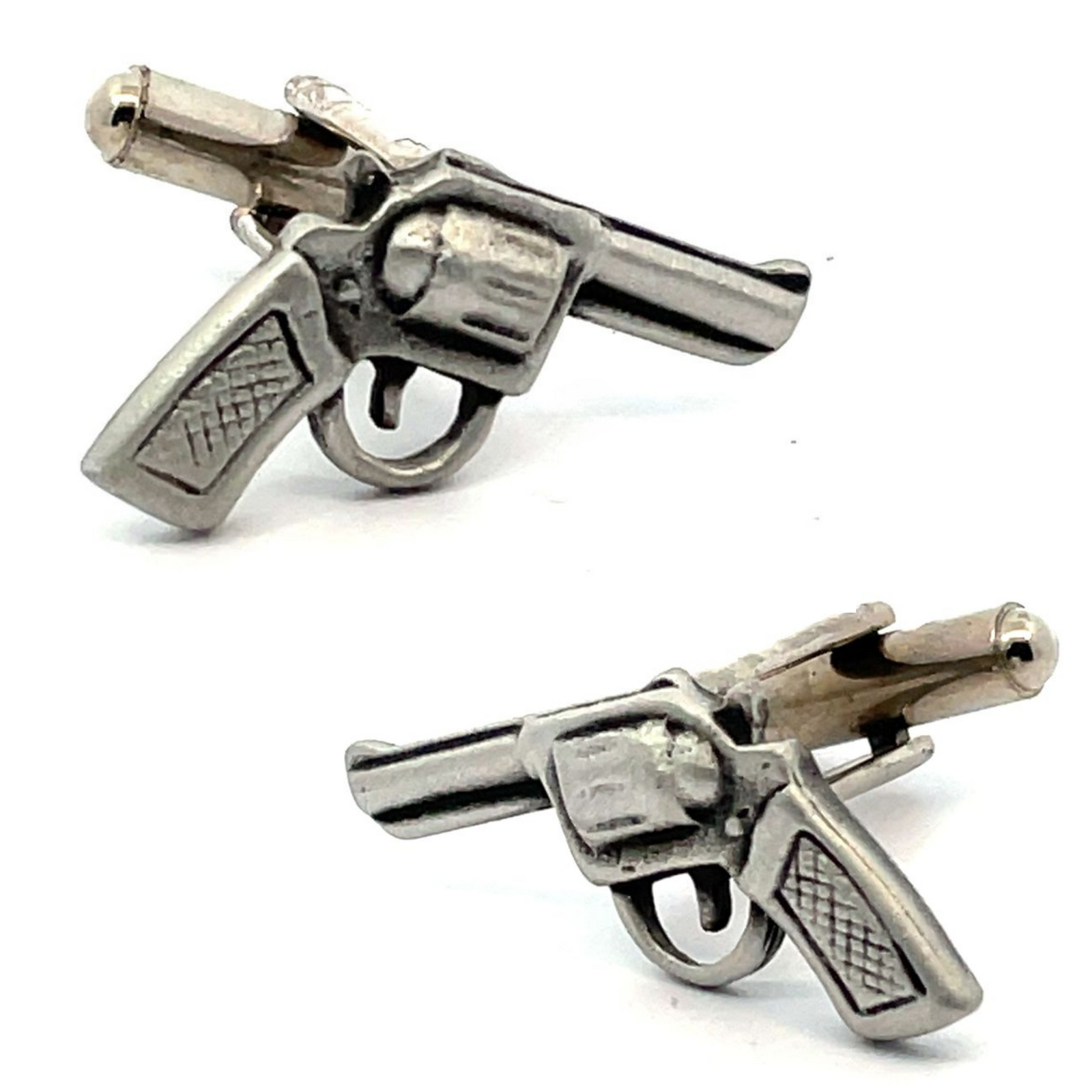 Pewter Revolver Cufflinks
