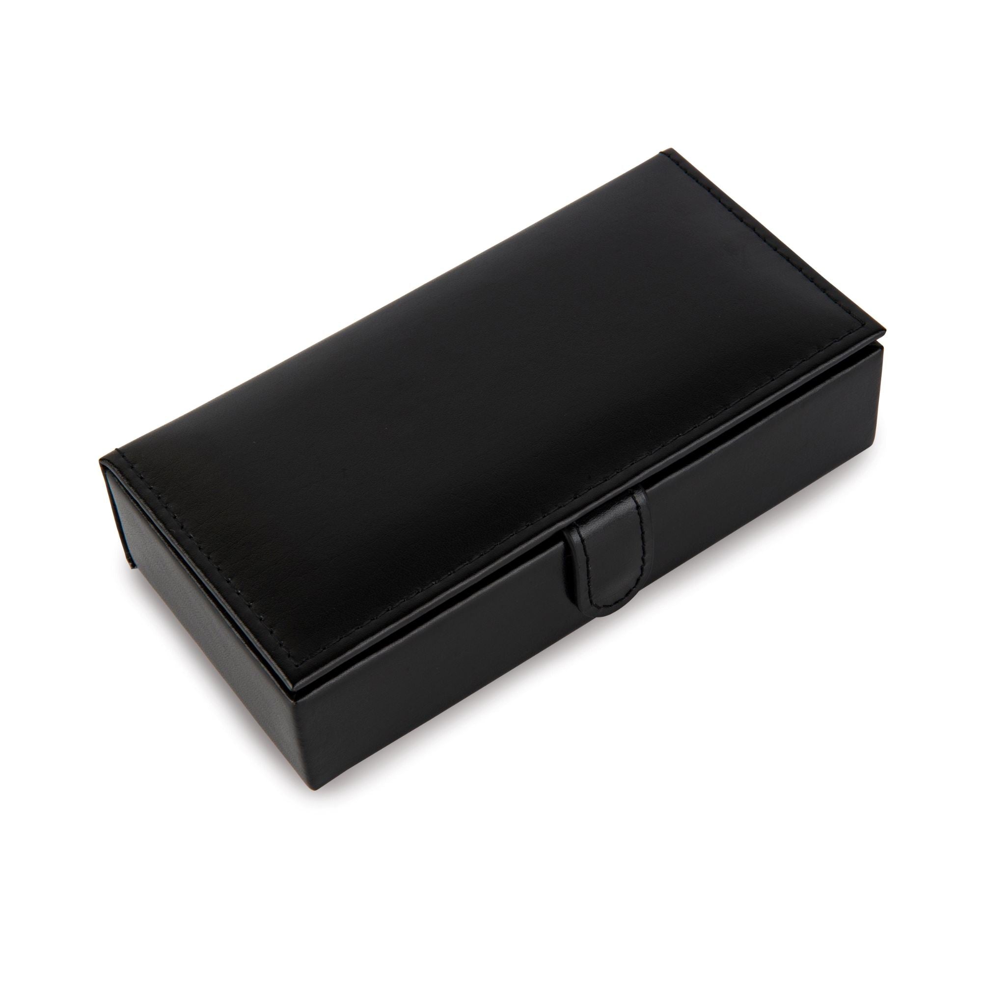 8 Pair Bonded Leather Black/Blue Cufflink Storage Box Cufflink Boxes Clinks Australia 