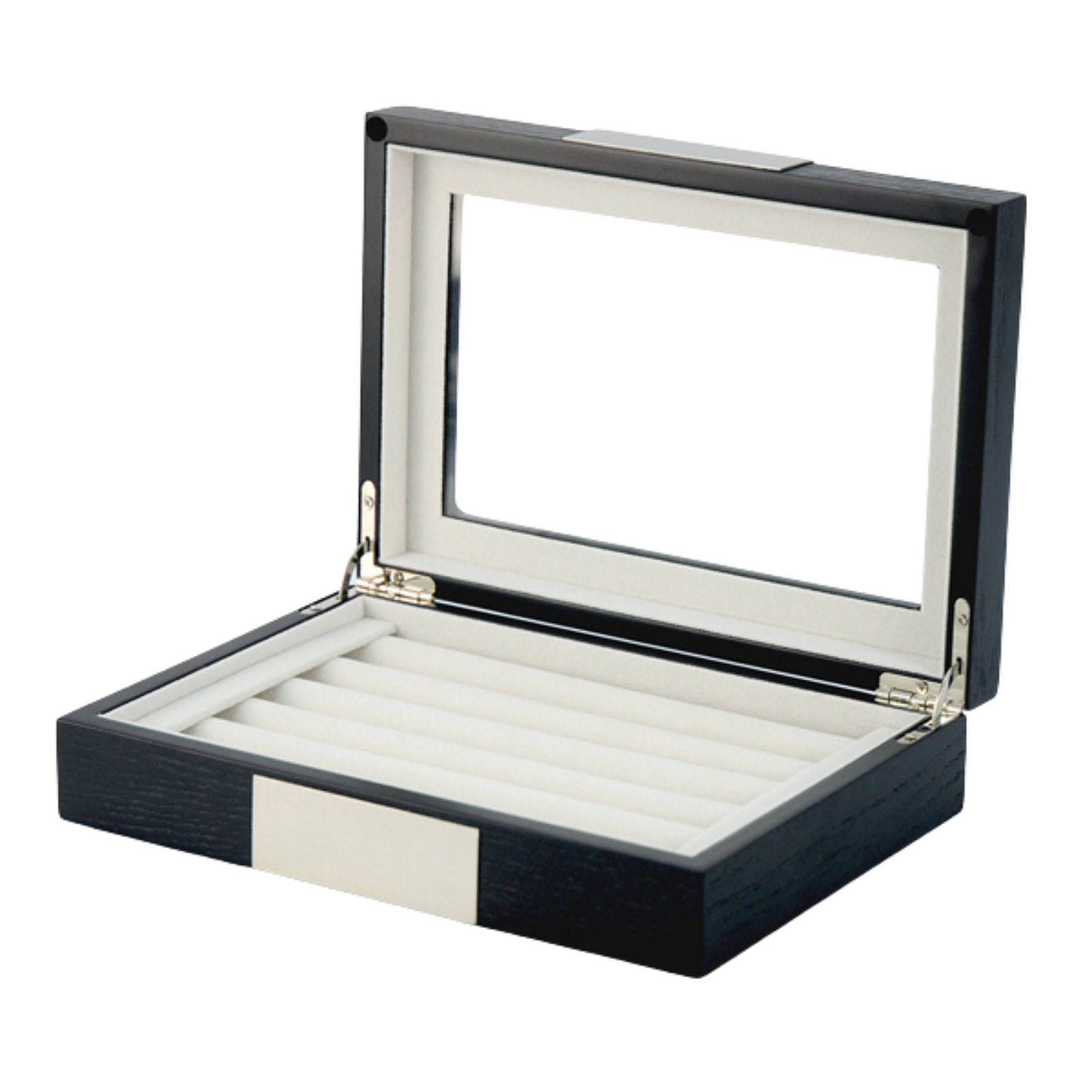 20 Pairs Black Wooden Cufflink Box