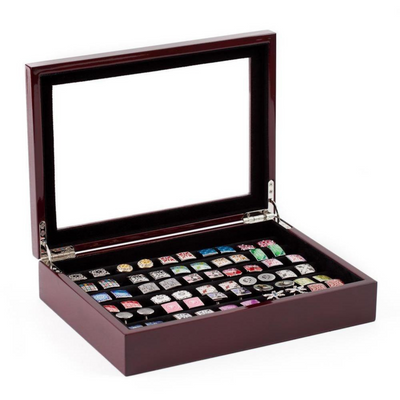 36 Pair Mahogany Cufflink Box