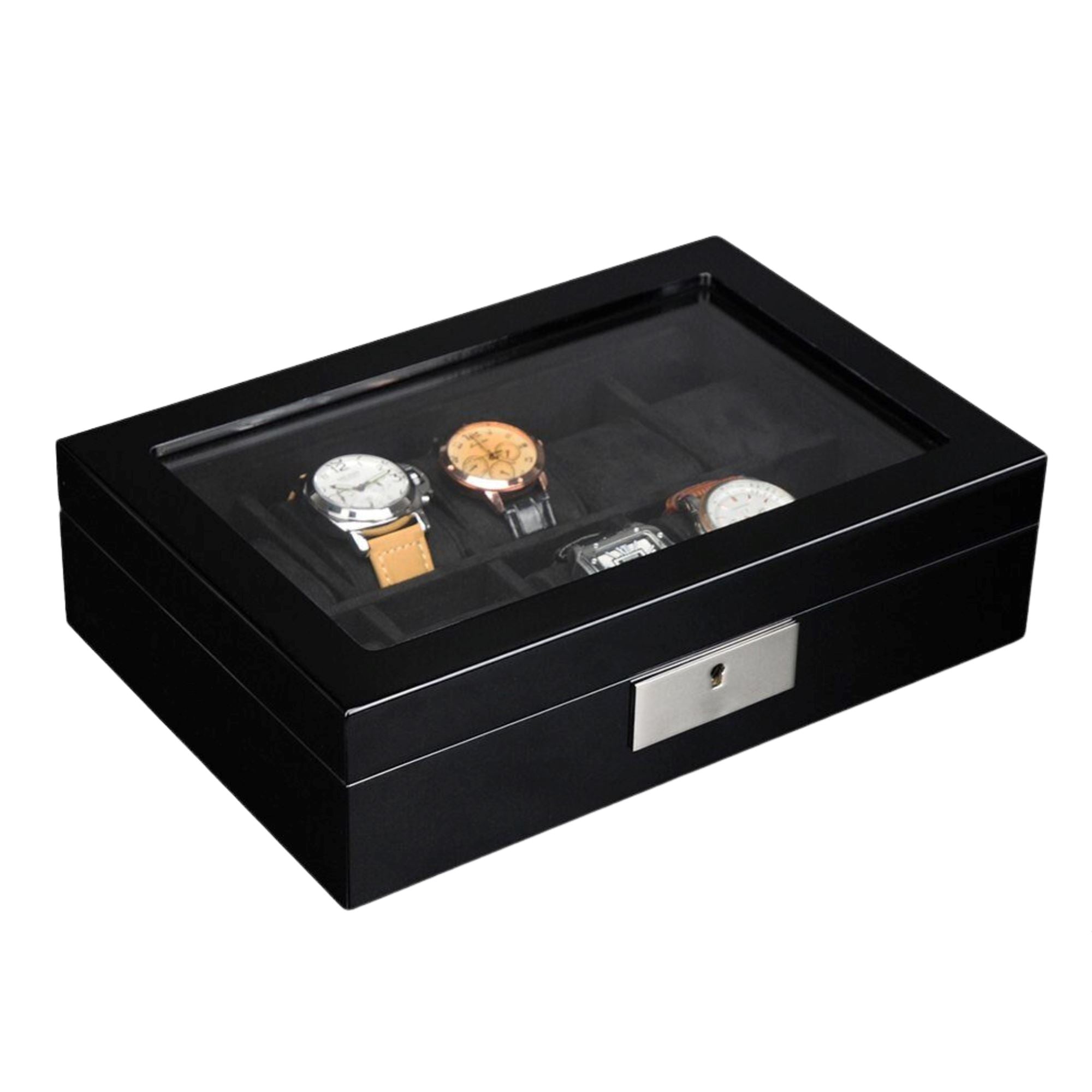 10 Slots Wooden Storage Watch box Watch Boxes Clinks 