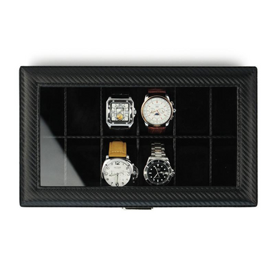 Leather Watch Box for 12 watches storage