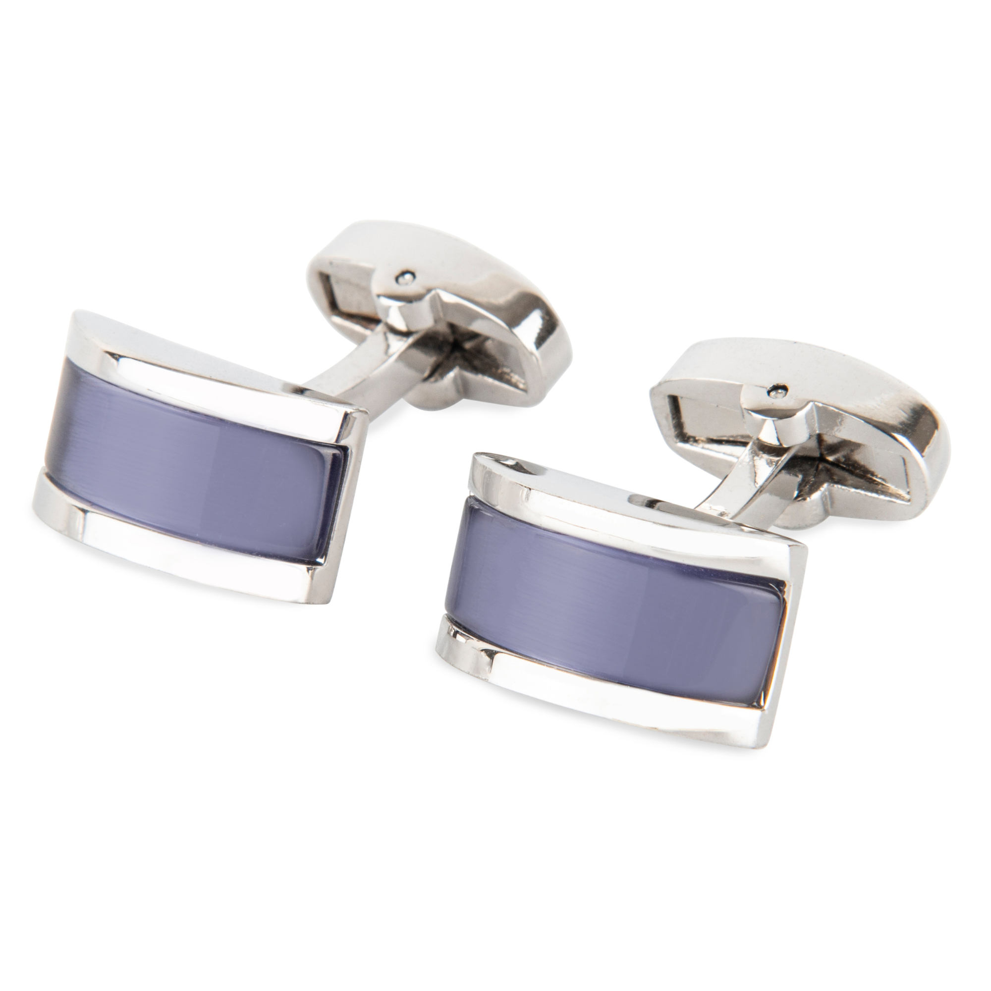 Mauve Cateye Cufflinks