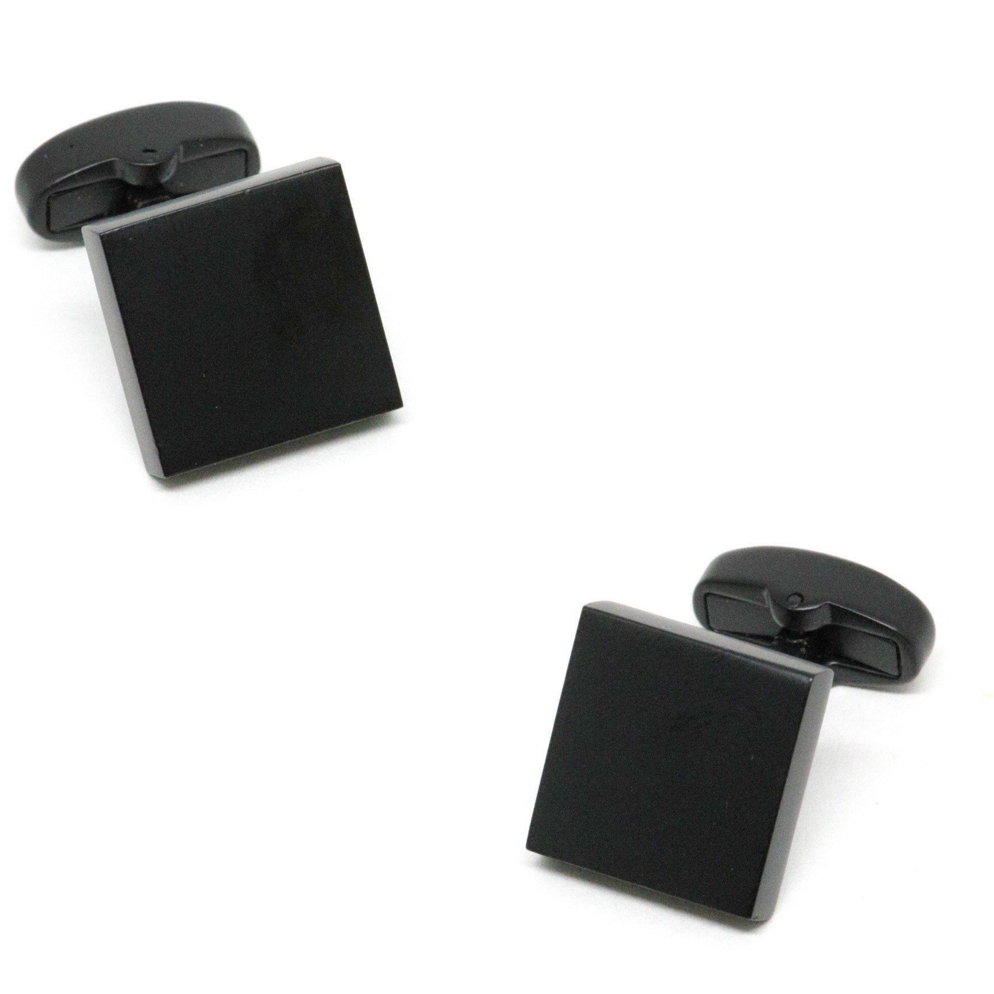 Matte Black Square Cufflinks