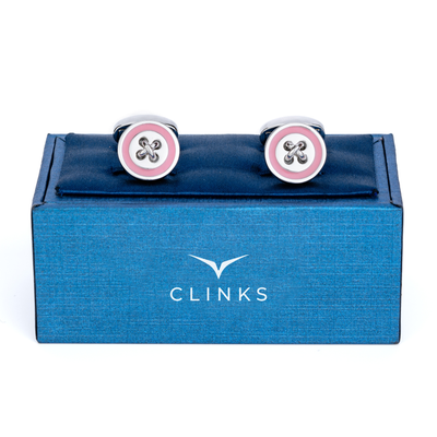 Pink Button Cufflinks