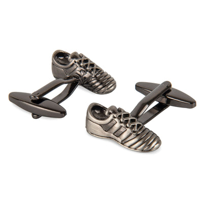 Gunmetal Sneaker Running Shoe Cufflinks