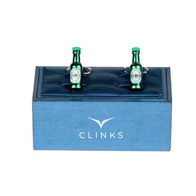 Green Beer Bottle Cufflinks