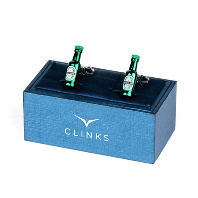 Green Beer Bottle Cufflinks