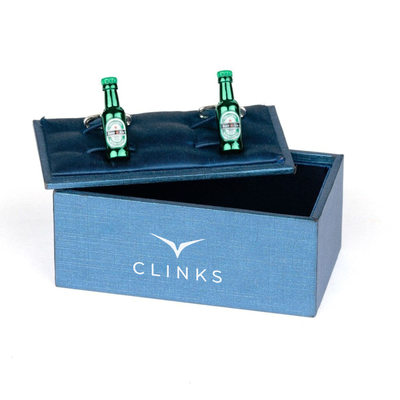 Green Beer Bottle Cufflinks