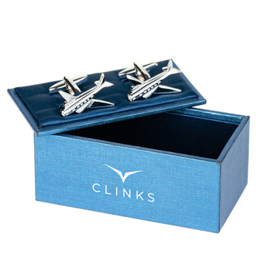 Jet Plane Silver Cufflinks