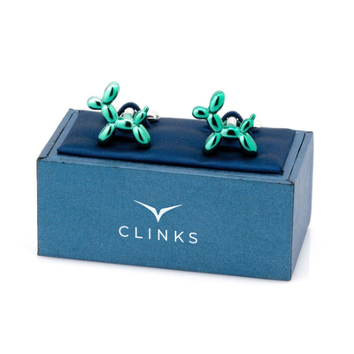 Green Balloon Dog Cufflinks